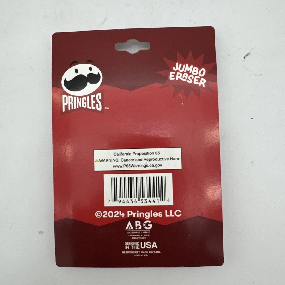 Pringles Eraser Original Jumbo Red Blue ABG School Supply New